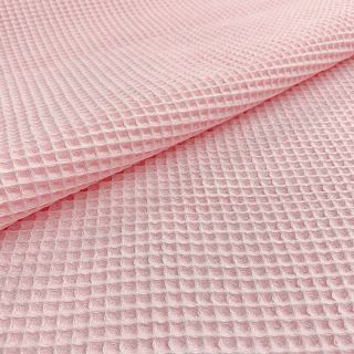 Bavlna s vaflovou väzbou light rose
