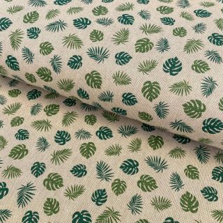 Tkanina dekoracyjna Linenlook premium Jungle Leaf Monstera