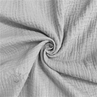 Muślin double gauze light grey