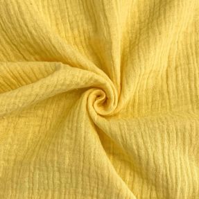 Muślin double gauze soft yellow