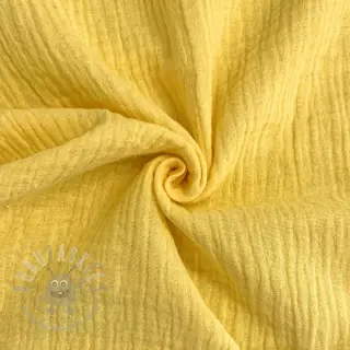 Muślin double gauze soft yellow