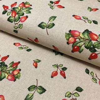 Tkanina dekoracyjna Linenlook Rosehip fresh garden