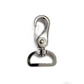 Kovová karabína 25 mm silver