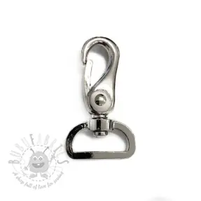 Metalowy karabińczyk 25 mm silver