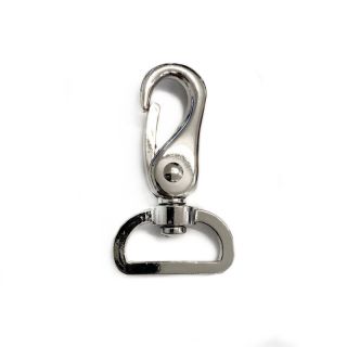 Metalowy karabińczyk 25 mm silver