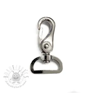 Metalowy karabińczyk 25 mm silver