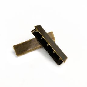 Metalowa końcówka taśmy 40 mm messing