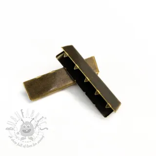 Metalowa końcówka taśmy 40 mm messing