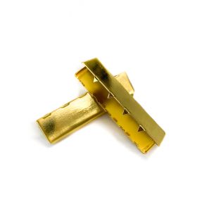 Metalowa końcówka taśmy 40 mm gold