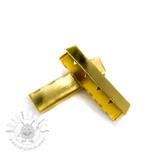 Metalowa końcówka taśmy 40 mm gold