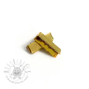 Metalowa końcówka taśmy 25 mm gold