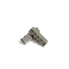 Metalowa końcówka taśmy 25 mm silver