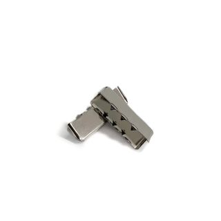 Metalowa końcówka taśmy 25 mm silver