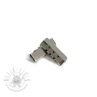 Metalowa końcówka taśmy 25 mm silver