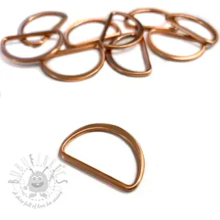 Metalowy półpierścień 25 mm copper