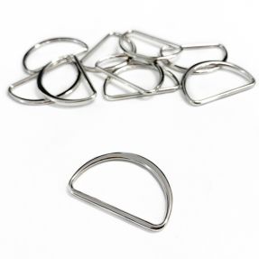 Metalowy półpierścień 40 mm silver