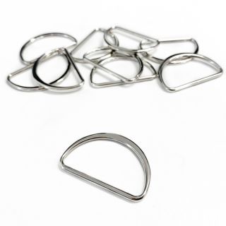 Metalowy półpierścień 40 mm silver