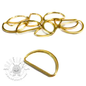 Metalowy półpierścień 40 mm gold