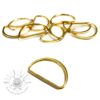 Metalowy półpierścień 40 mm gold
