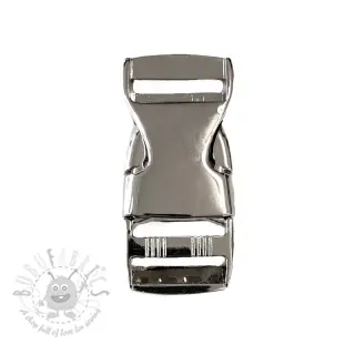 Metalowa klamra zatrzaskowa 25 mm silver