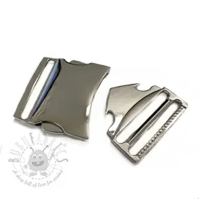 Metalowa klamra zatrzaskowa 40 mm silver