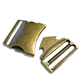 Metalowa klamra trójząb 40 mm messing