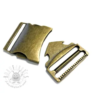 Metalowa klamra trójząb 40 mm messing