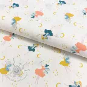Bawełniana tkanina Magical night white ORGANIC