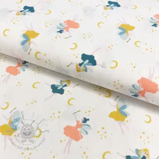 Bawełniana tkanina Magical night white ORGANIC