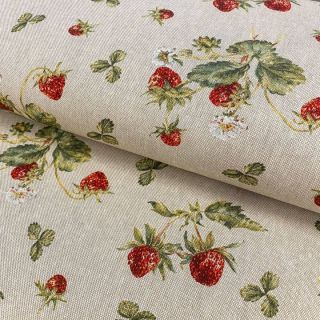Tkanina dekoracyjna Linenlook Wild strawberries