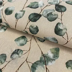 Tkanina dekoracyjna Linenlook Eucalyptus Leaves