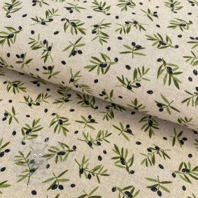 Tkanina dekoracyjna Linenlook premium Black Olive