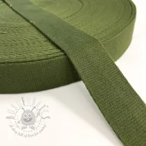 Taśma bawełniana 4 cm olive green
