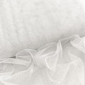 Tiul TUTU ROYAL SPARKLE biały srebrny