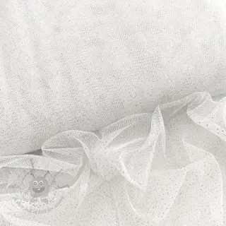 Tiul TUTU ROYAL SPARKLE biały srebrny