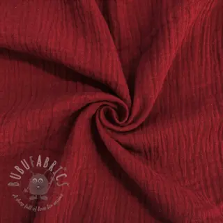 Muślin double gauze bordo ORGANIC