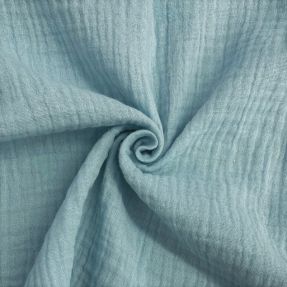 Dvojitá gázovina/mušelín teal ORGANIC