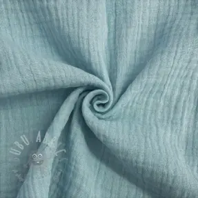 Muślin double gauze teal ORGANIC