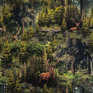 Tkanina dekoracyjna Ancient forest nadruk cyfrowy
