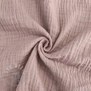 Muślin double gauze old rose