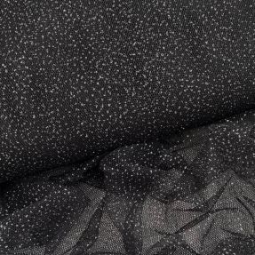 Tiul ROYAL SPARKLE czarny srebrny