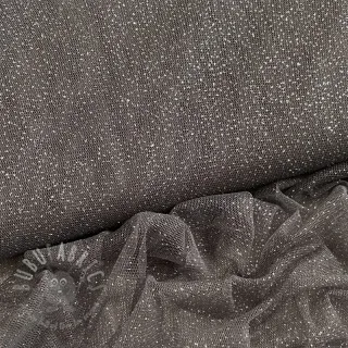 Tiul ROYAL SPARKLE ciemnoszary srebrny
