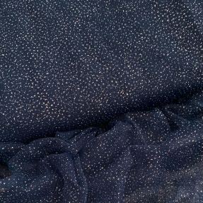 Tiul ROYAL SPARKLE granatowy srebrny