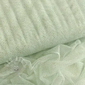 Tiul TUTU ROYAL SPARKLE miętowy złoty