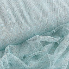 Tiul TUTU ROYAL SPARKLE jasno niebieski złoty
