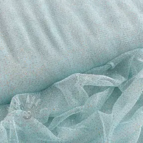 Tiul TUTU ROYAL SPARKLE jasno niebieski złoty
