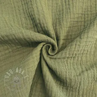 Muślin double gauze moss green