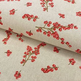 Tkanina dekoracyjna Linenlook Winter berry