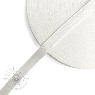 Taśma skośna bawełniana 15 mm white