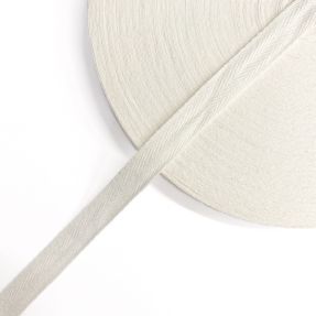 Taśma skośna bawełniana 15 mm off white
